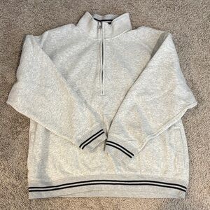 Abercrombie & Fitch Light Gray Quartet Zip